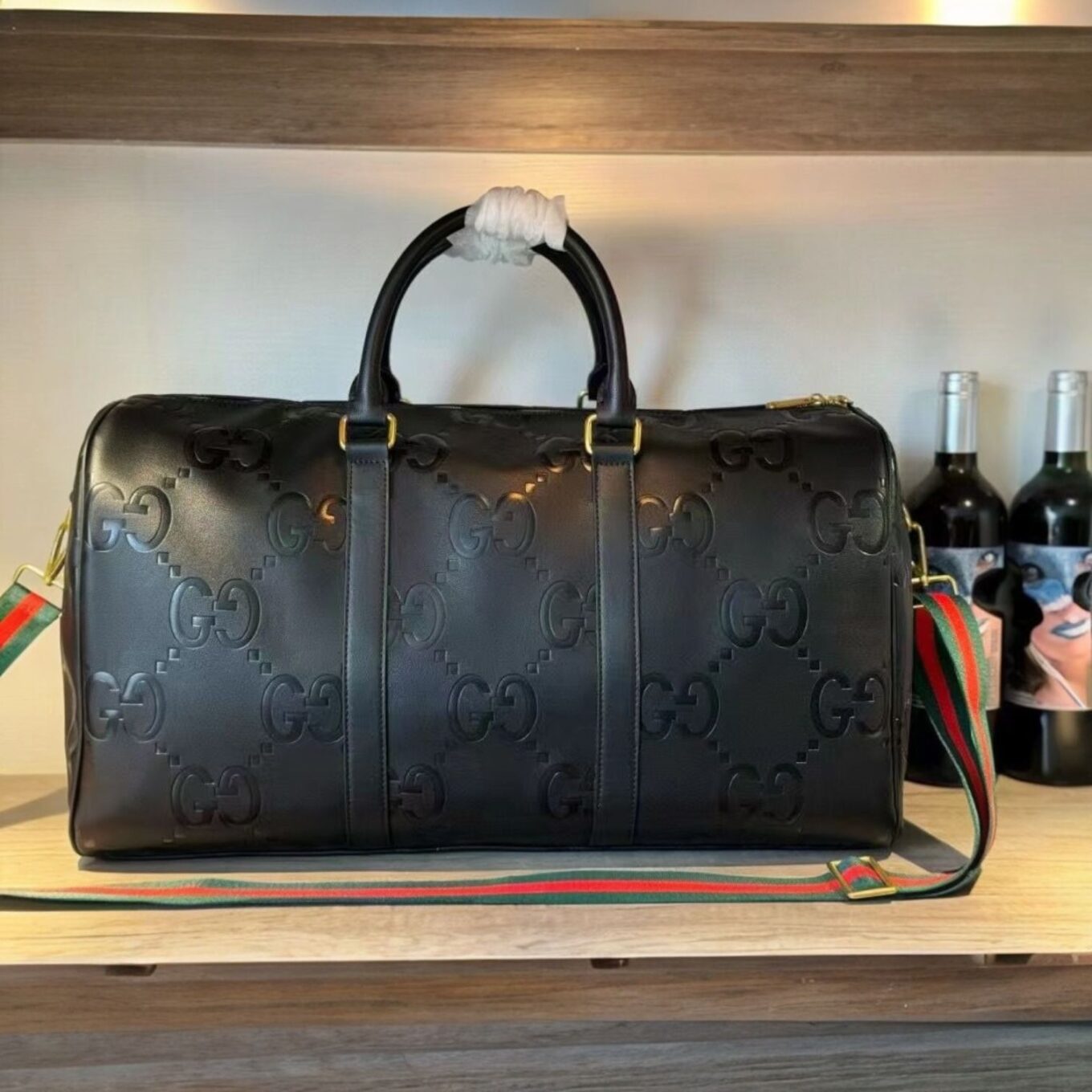 WhatsApp Image 2025-10-09 at 8.29.57 PM (1) Gucci GG Jumbo Black Duffle Bag