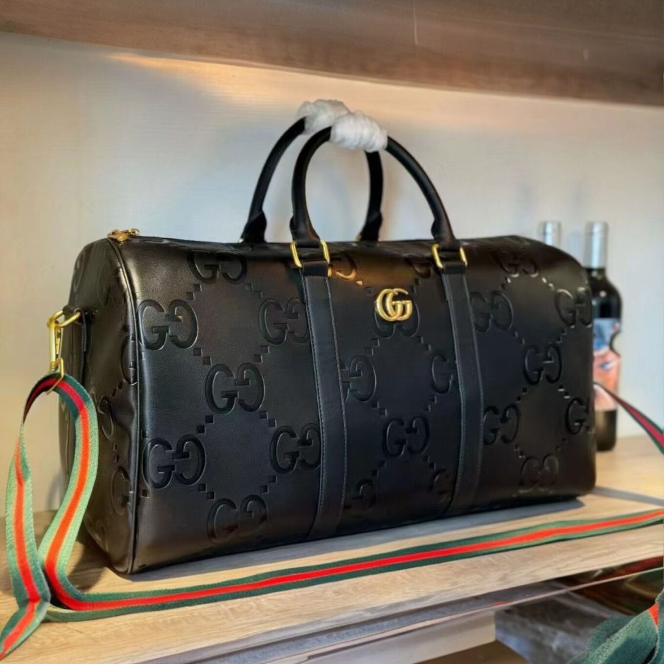 WhatsApp Image 2025-10-09 at 8.29.58 PM Gucci GG Jumbo Black Duffle Bag