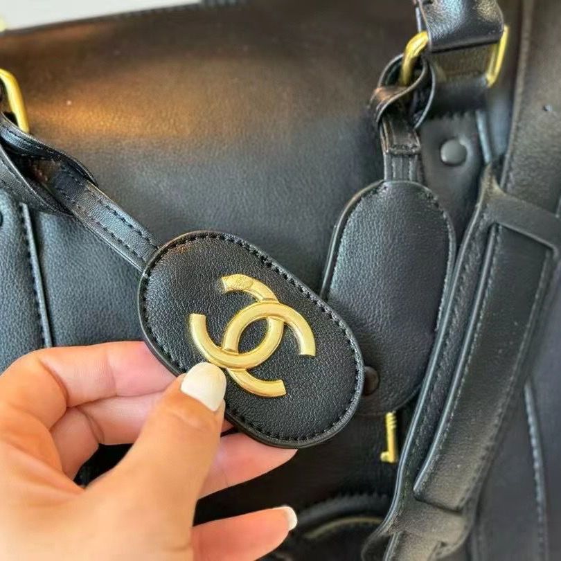 Chanel Cavier Black Duffle Bag