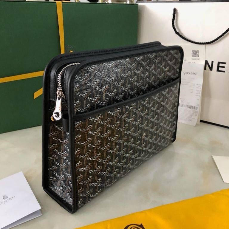 WhatsApp Image 2025-10-10 at 9.33.21 PM Goyard Jouvence Black Color Toiletry Bag (With Box)