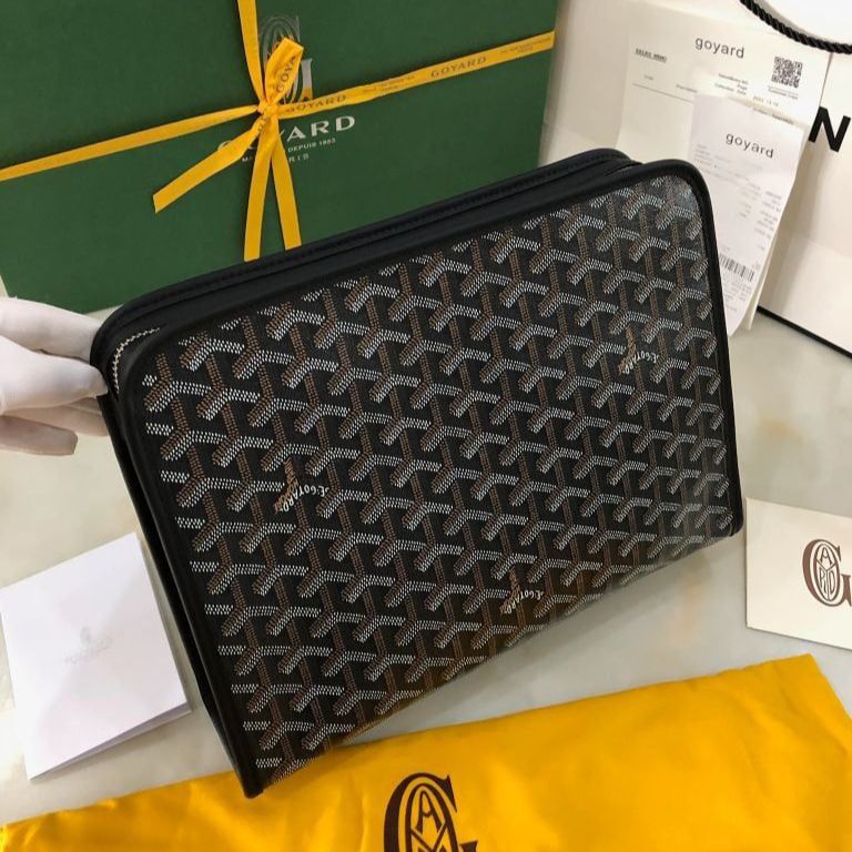 WhatsApp Image 2025-10-10 at 9.33.22 PM Goyard Jouvence Black Color Toiletry Bag (With Box)