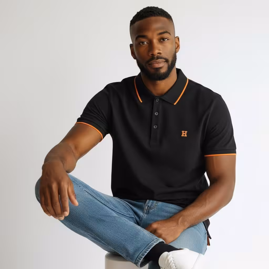 Hermes Black Polo Tshirt