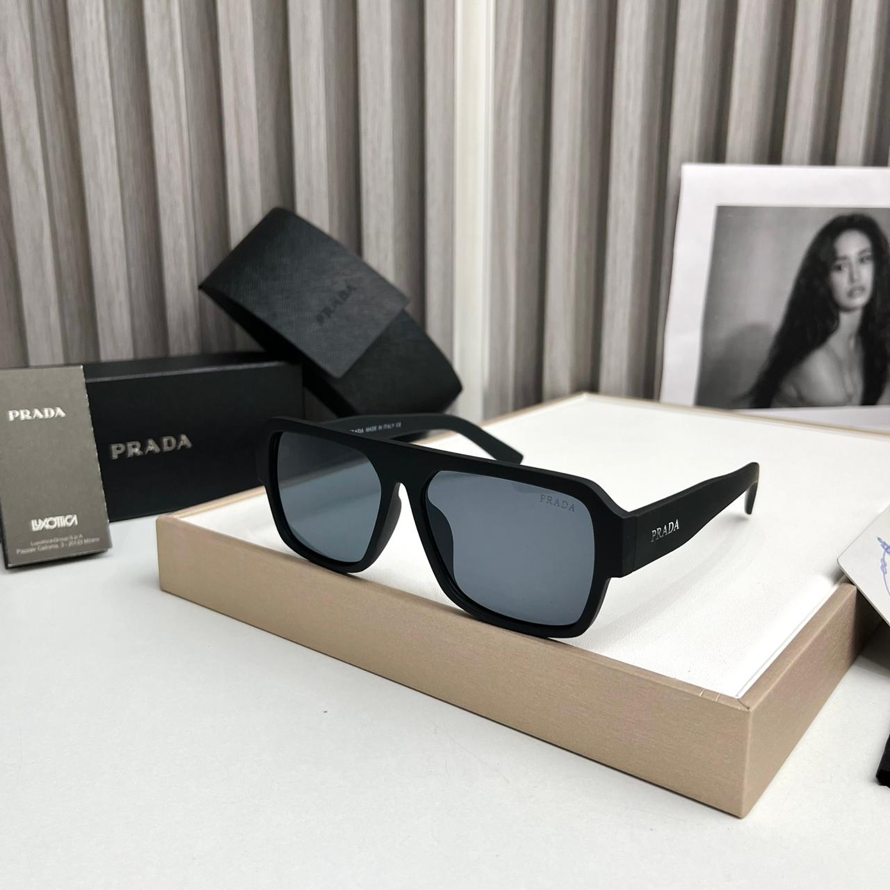 WhatsApp Image 2025-10-15 at 6.14.03 PM Prada Square Havana Black Matte Sunglass For Men