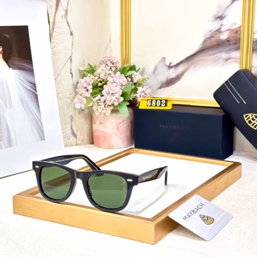 Maybach Wayfarer Black & Green Sunglasses