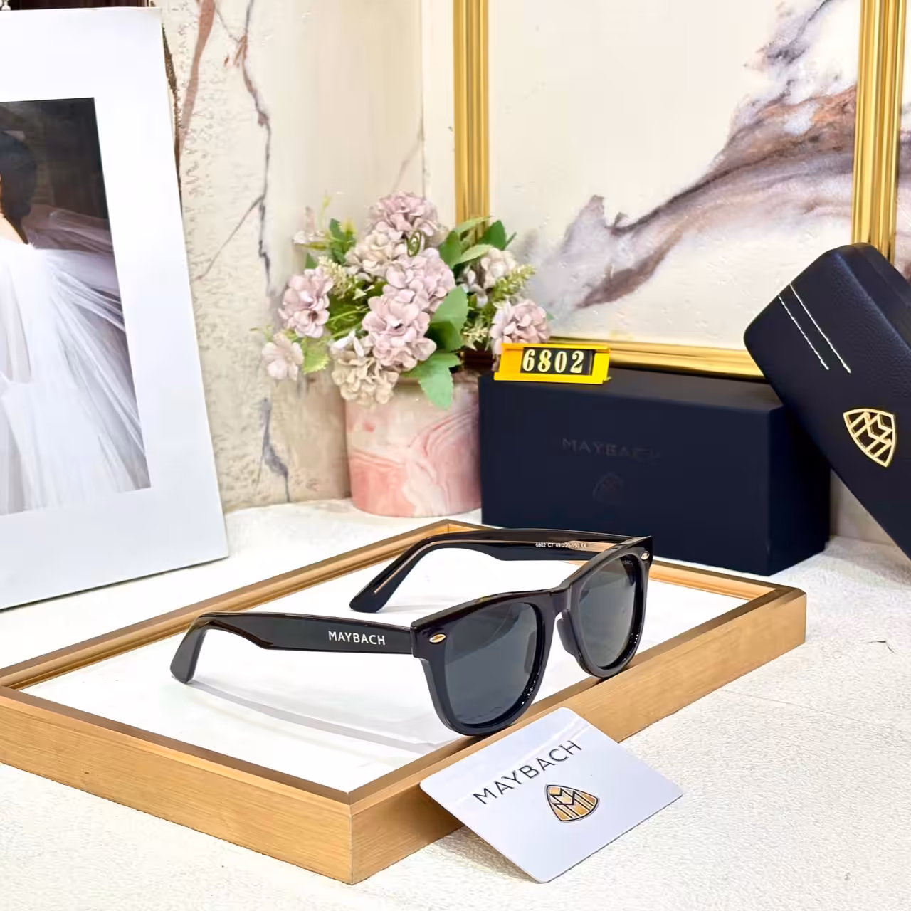 Maybach Wayfarer Black Sunglasses For Men