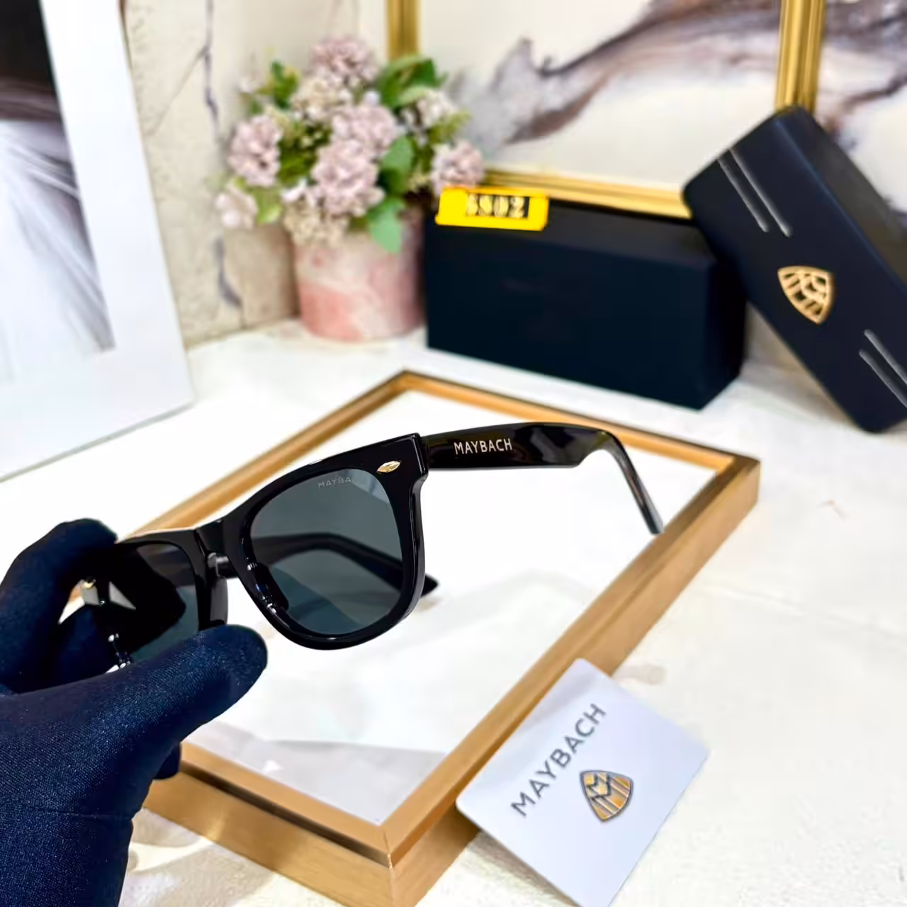 Maybach Wayfarer Black Sunglasses For Men