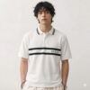 Gucci White Strip Polo Tshirt