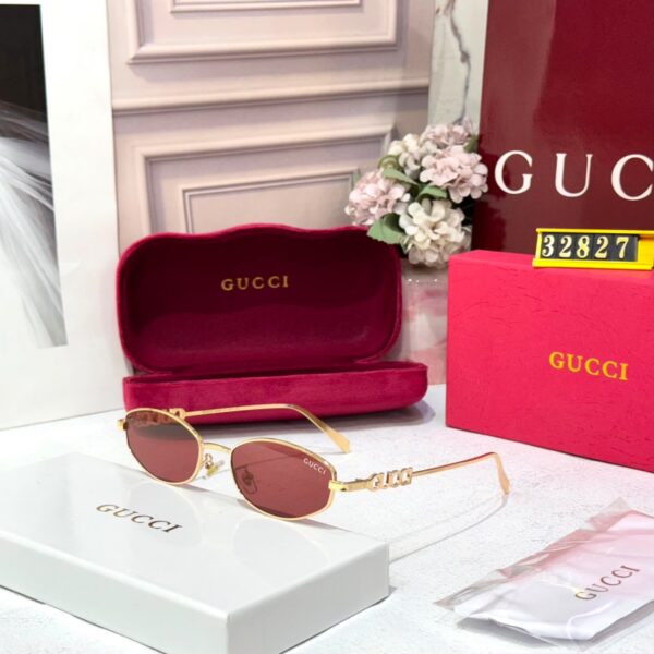 Gucci Oval Wine Rose Women’s Sunglass