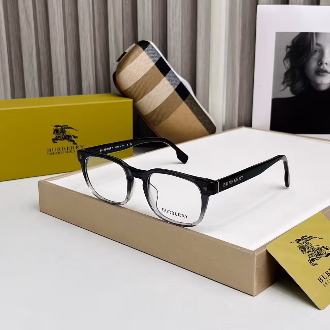WhatsApp Image 2025-10-31 at 6.17.46 PM Burberry Wayfarer Black Gray Womens Premium Eyeglass