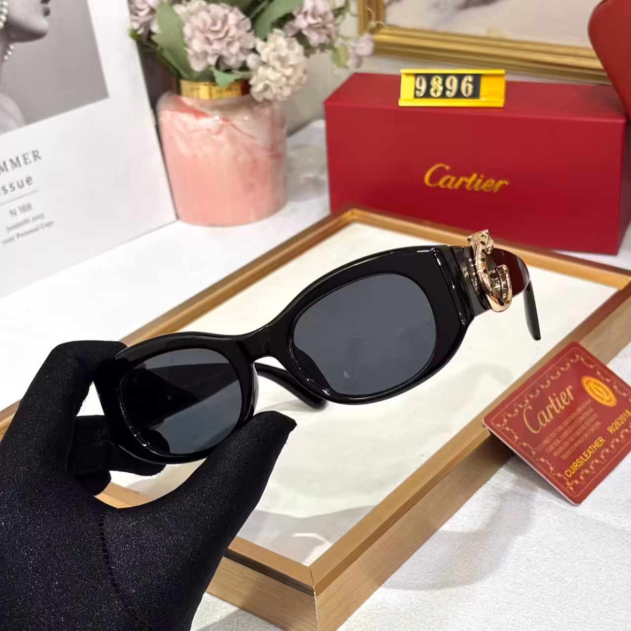 Cartier Black Tint Women’s Sunglass