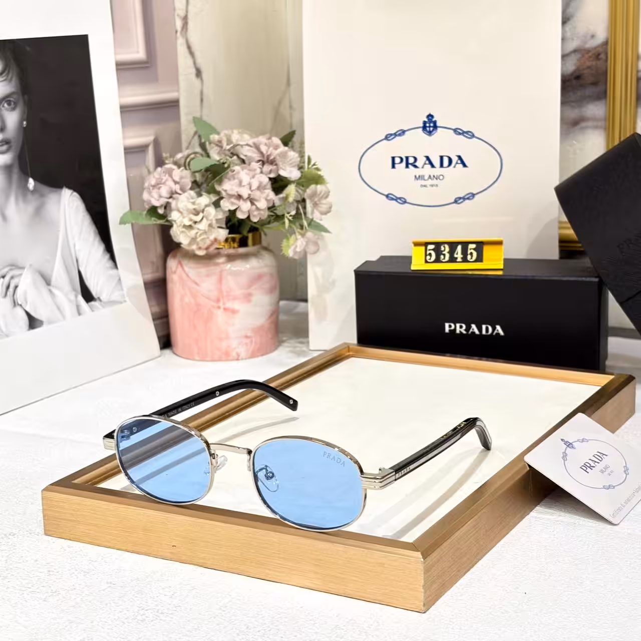 Prada Round Sky Tint Unisex Sunglass