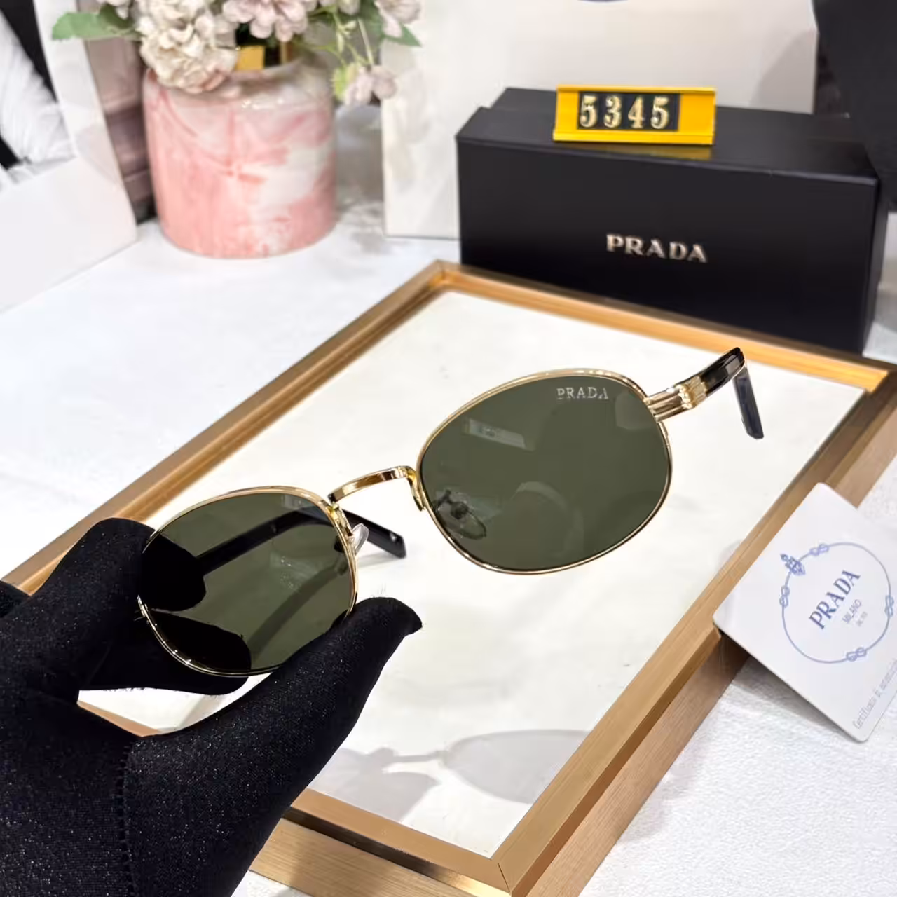 WhatsApp Image 2025-11-01 at 7.32.41 PM Prada Round Green Tint Unisex Sunglass