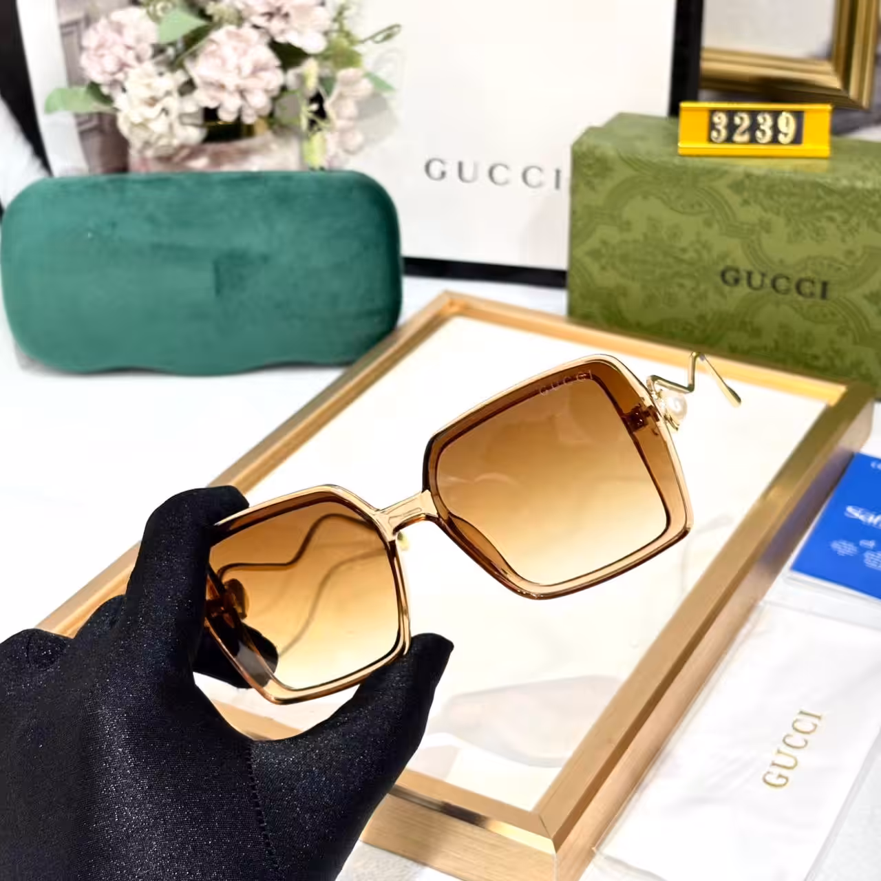 WhatsApp Image 2025-11-01 at 8.14.08 PM (1) Gucci Pearl Square Oversized Women’s Sunglass