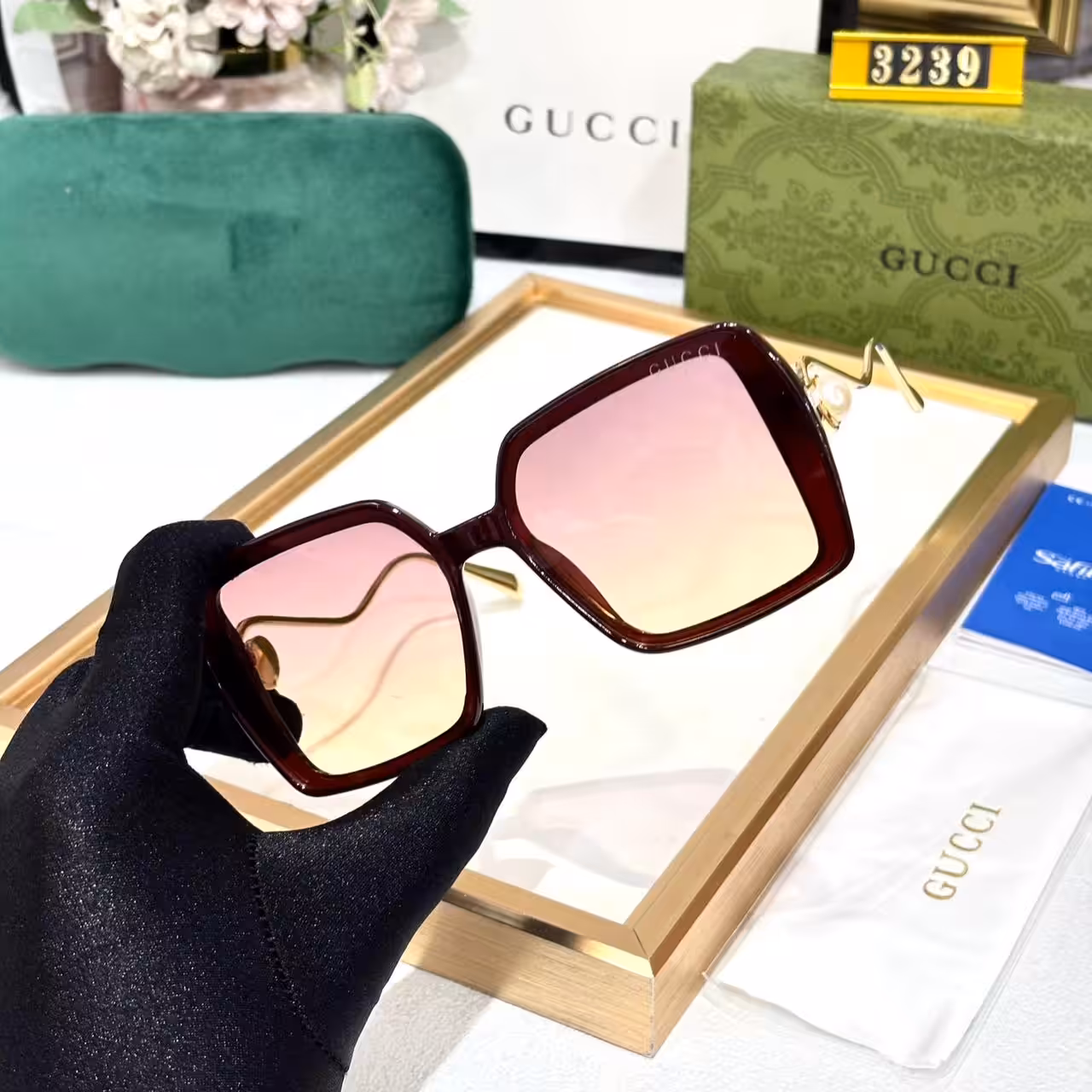 WhatsApp Image 2025-11-01 at 8.15.36 PM (1) Gucci Pearl Square Oversized Women’s Sunglass