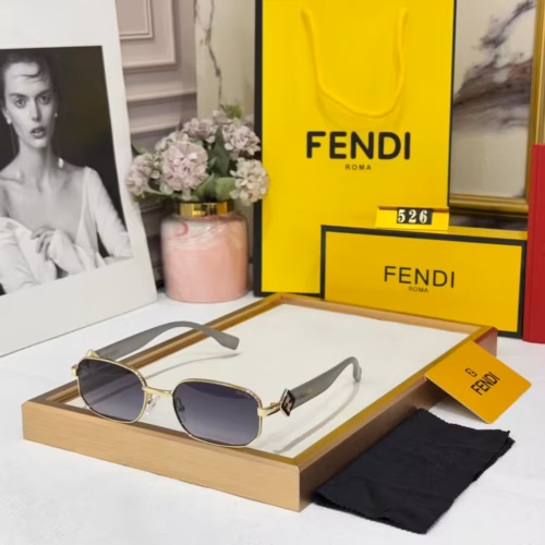 Fendi FF Rectangular Violet Tint Men’s Sunglass