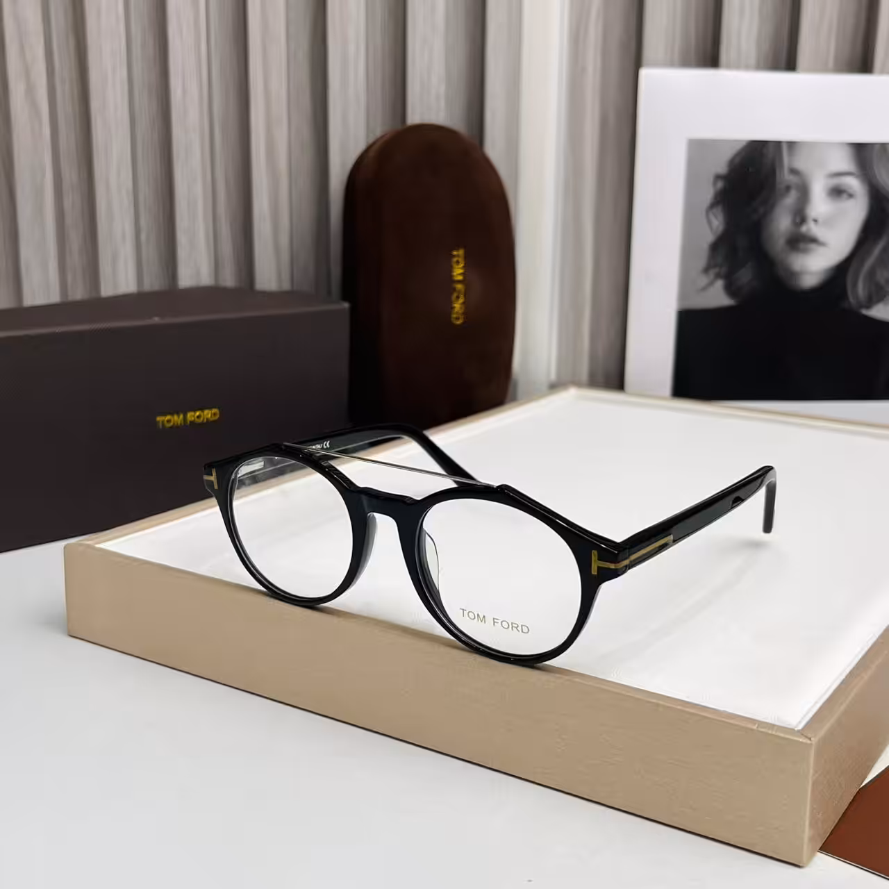 Tom Ford Round Black Frame Womens Premium Optical Frame