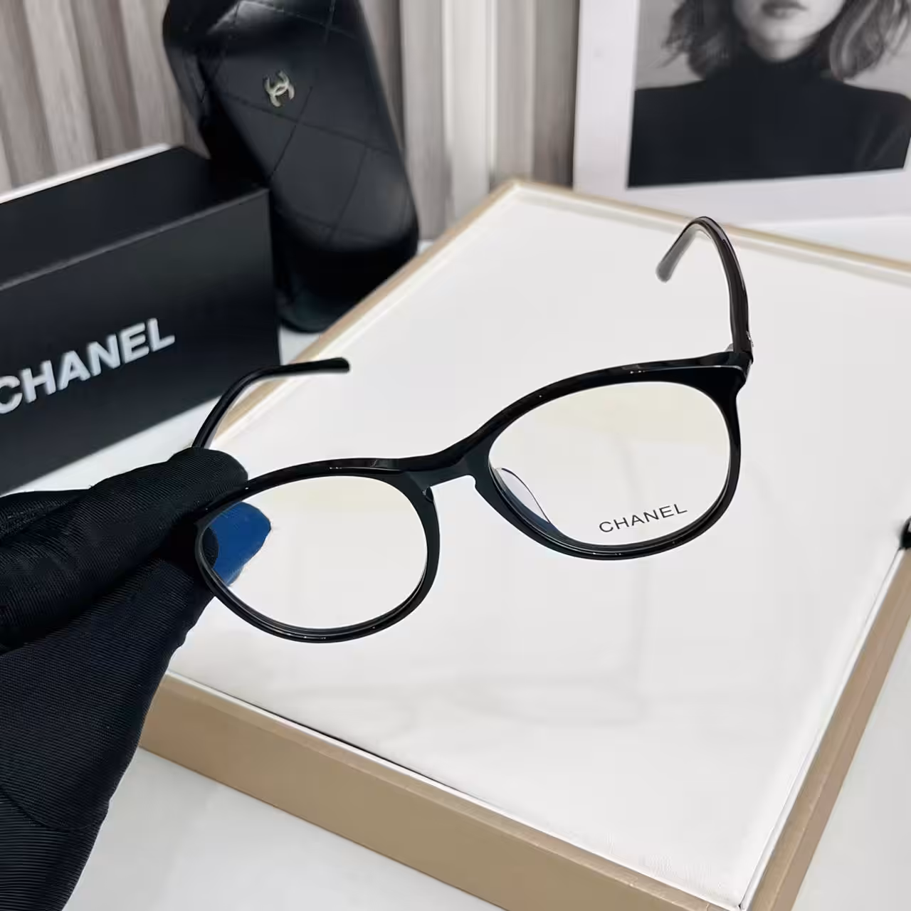 WhatsApp Image 2025-11-03 at 8.34.42 PM (1) Chanel Round Black Frame Womens Premium Optical Frame