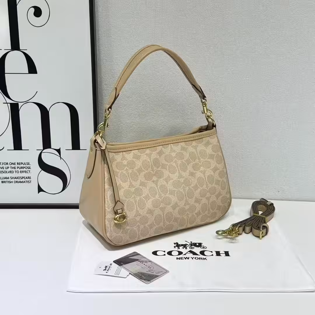 Coach Cary Beige Crossbody Bag (With Box)