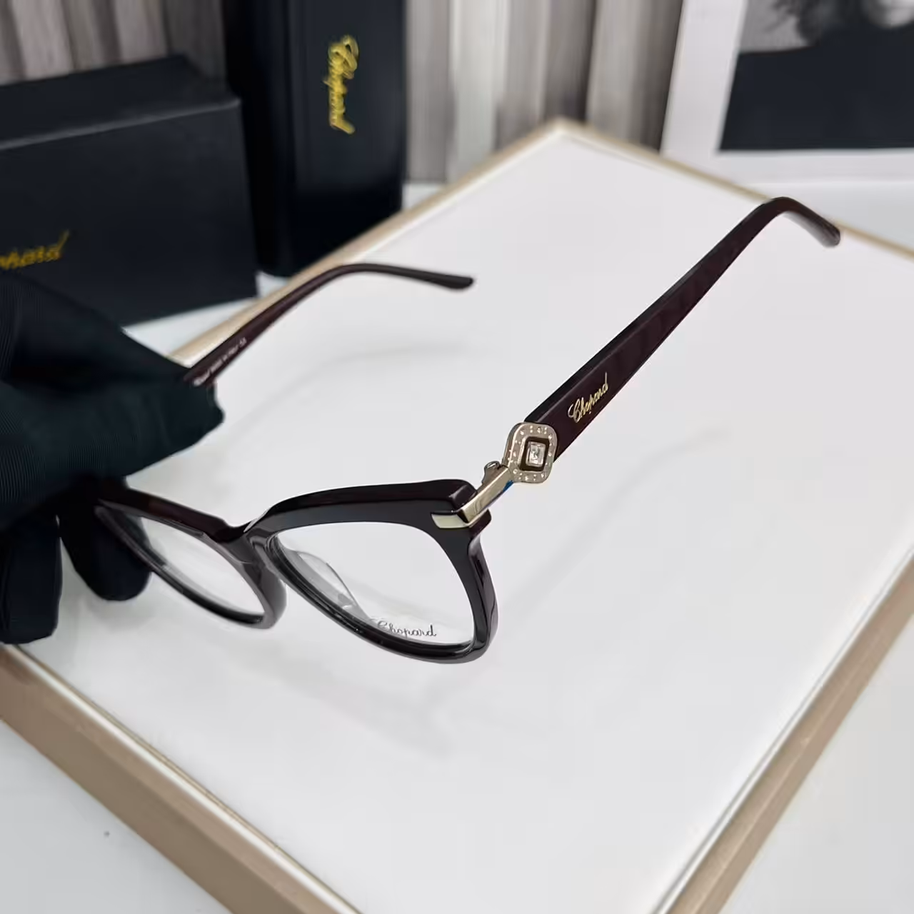Chopard Burgundy Cateye Luxury Optical Frame