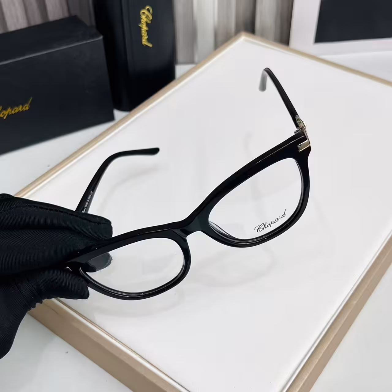 WhatsApp Image 2025-11-20 at 7.30.30 PM (1) Chopard Black Cateye Luxury Optical Frame
