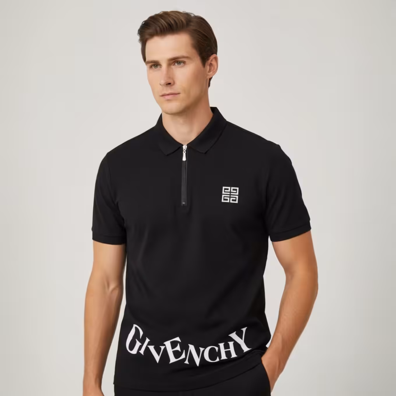 WhatsApp Image 2025-11-24 at 5.48.31 PM Givenchy Black Monogram Polo Tshirt