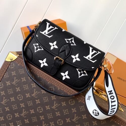 Louis Vuitton Diane Black Monogram Premium Empreinte Handbag (Double Box Packging)