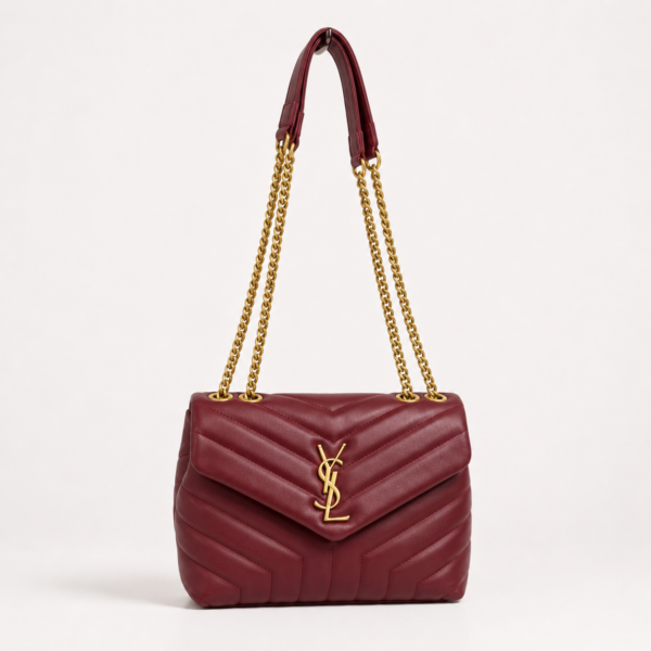Ysl Lou Lou Medium Wine Sling Bag (With Box)