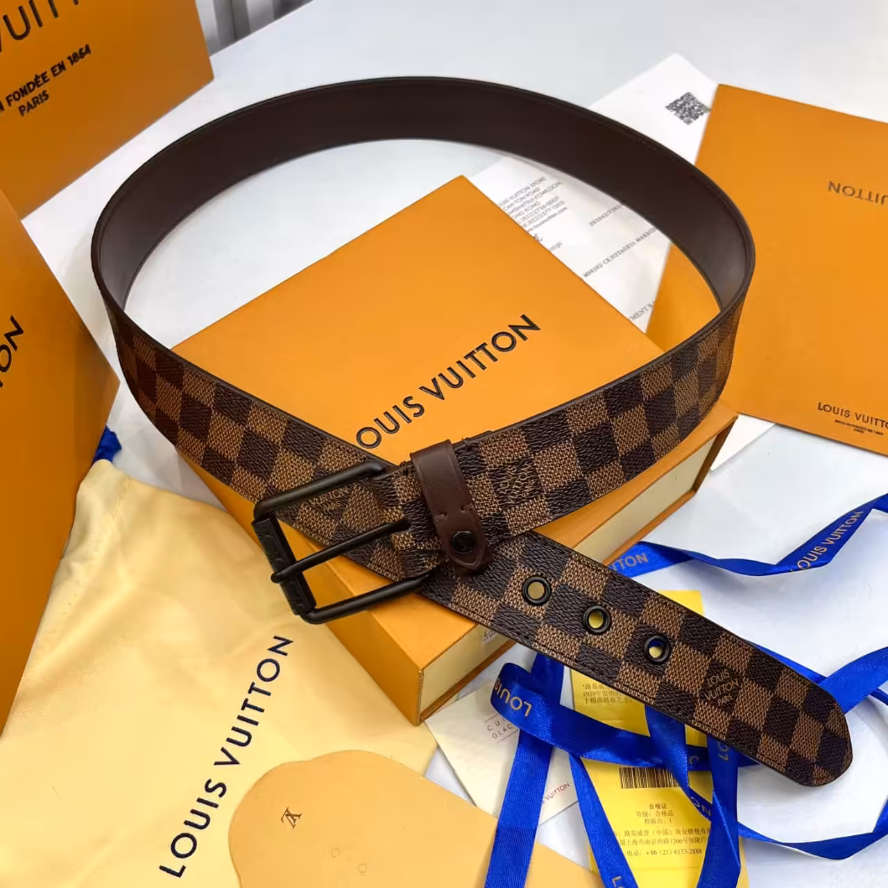 Louis Vuitton Damier Brown Belt