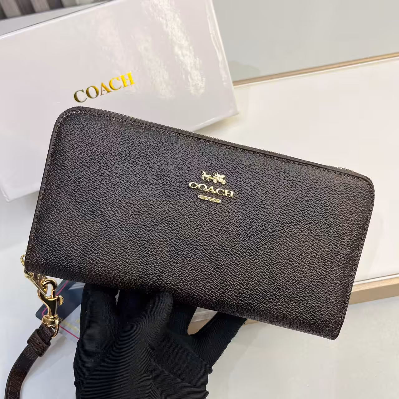 WhatsApp Image 2025-12-02 at 7.28.51 PM Coach Coffee Long Zipper Wallet