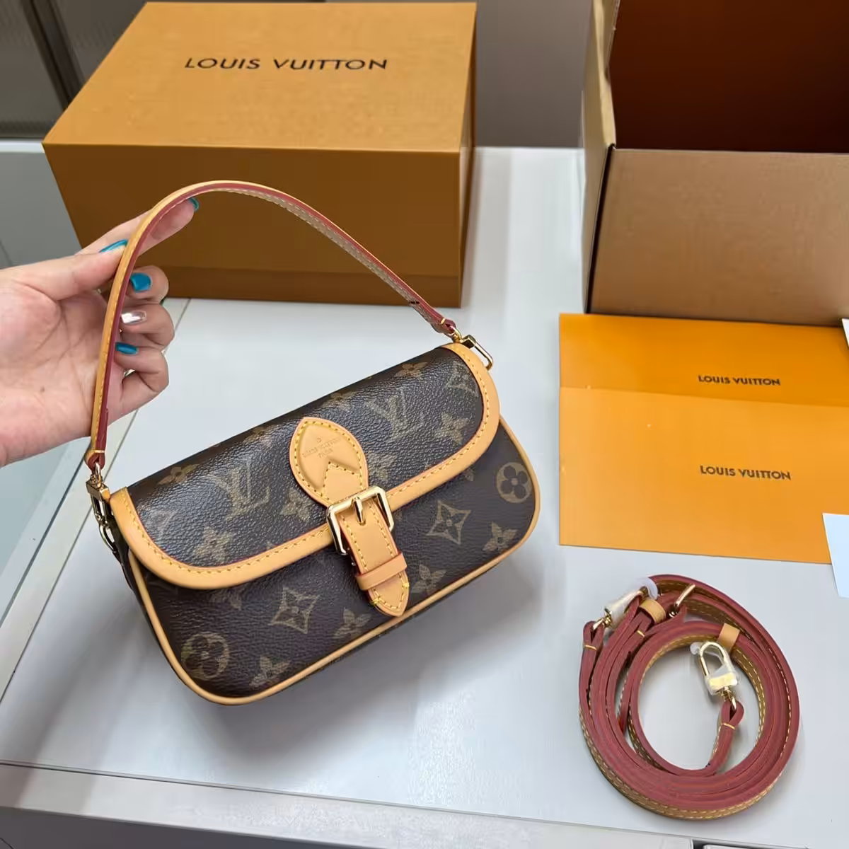 Louis Vuitton Diane Small Sling Bag (With Double Box)