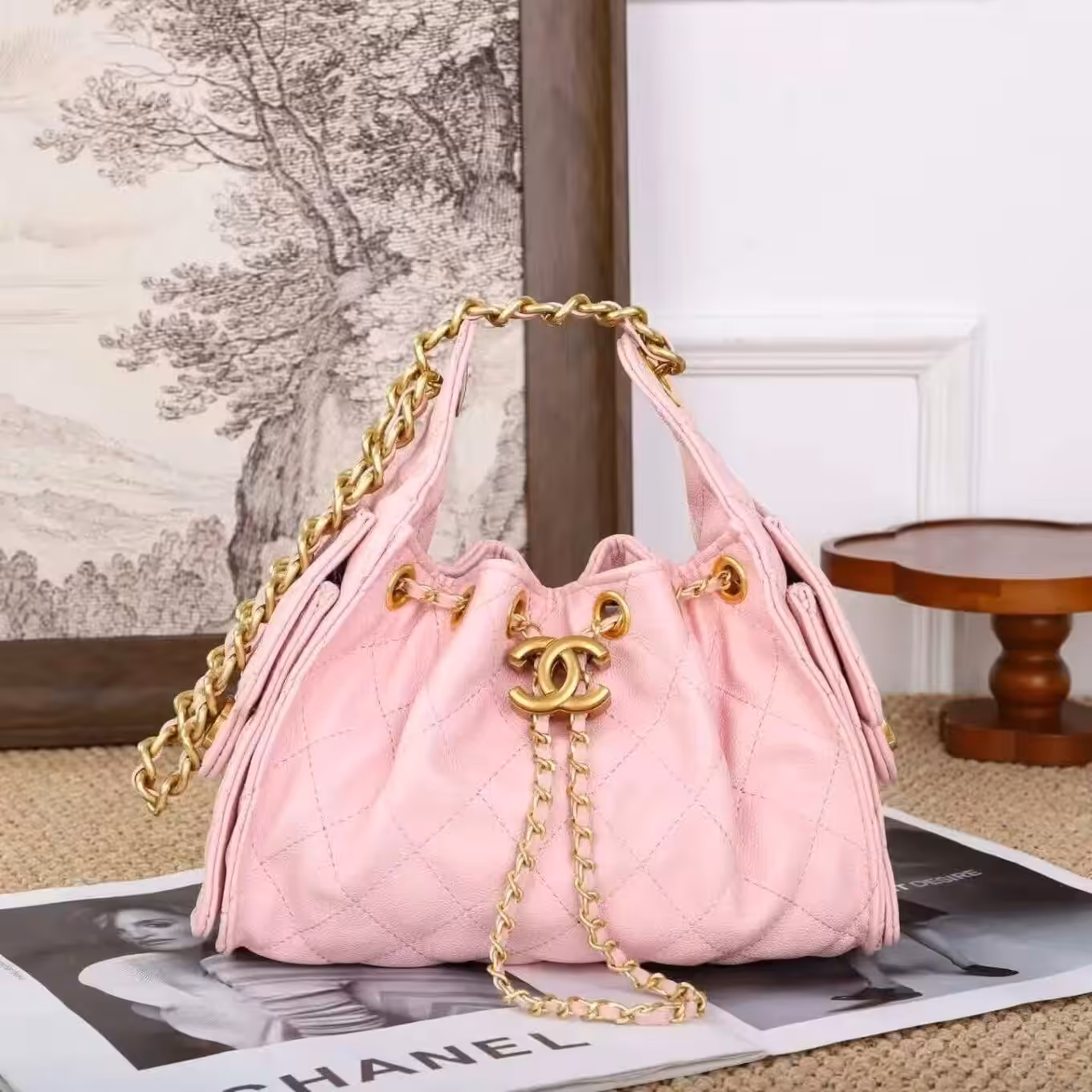 Chanel 25 Mini Pink Hobo Bag (With Box)