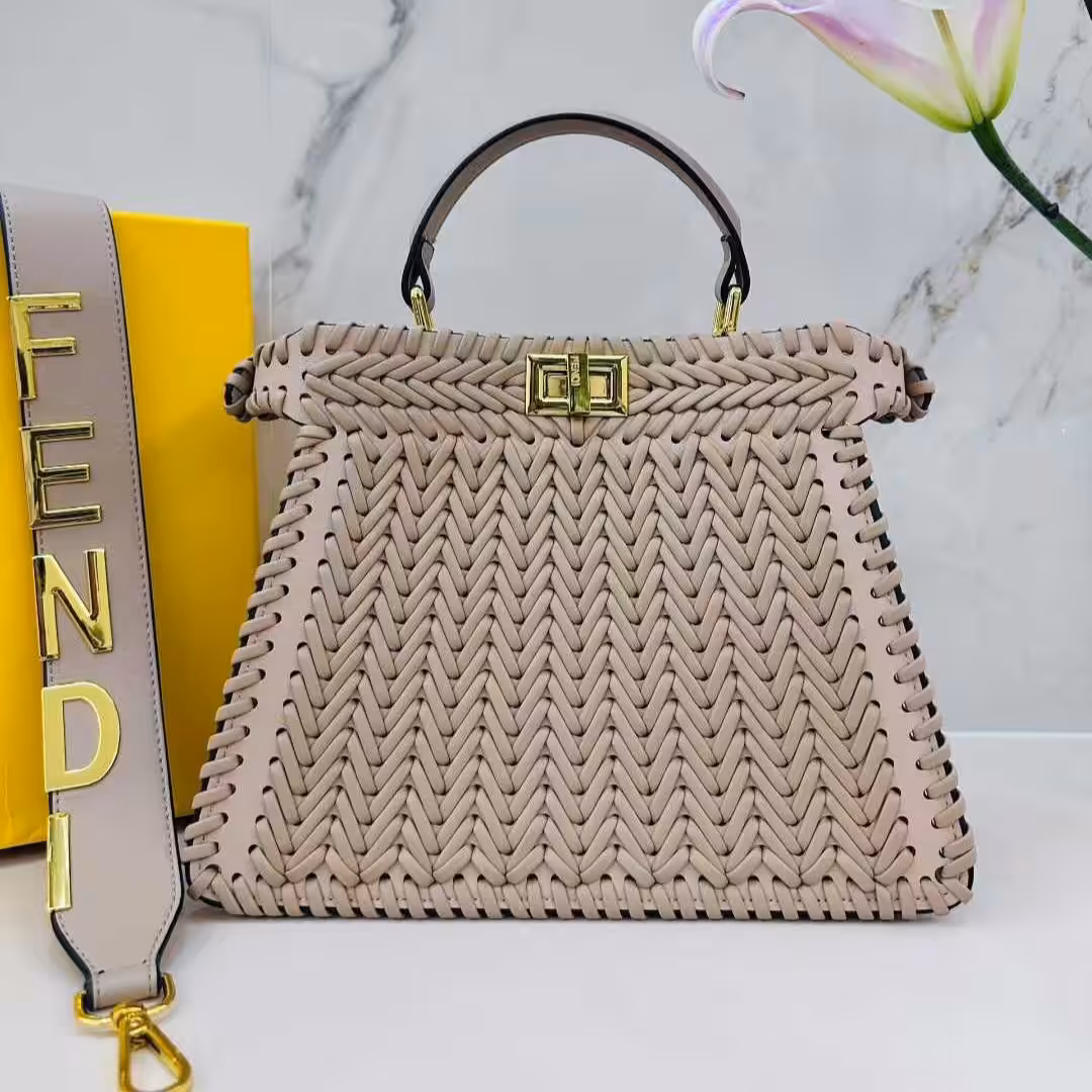Fendi Peekaboo ISeeU Apricot Color Hand Bag
