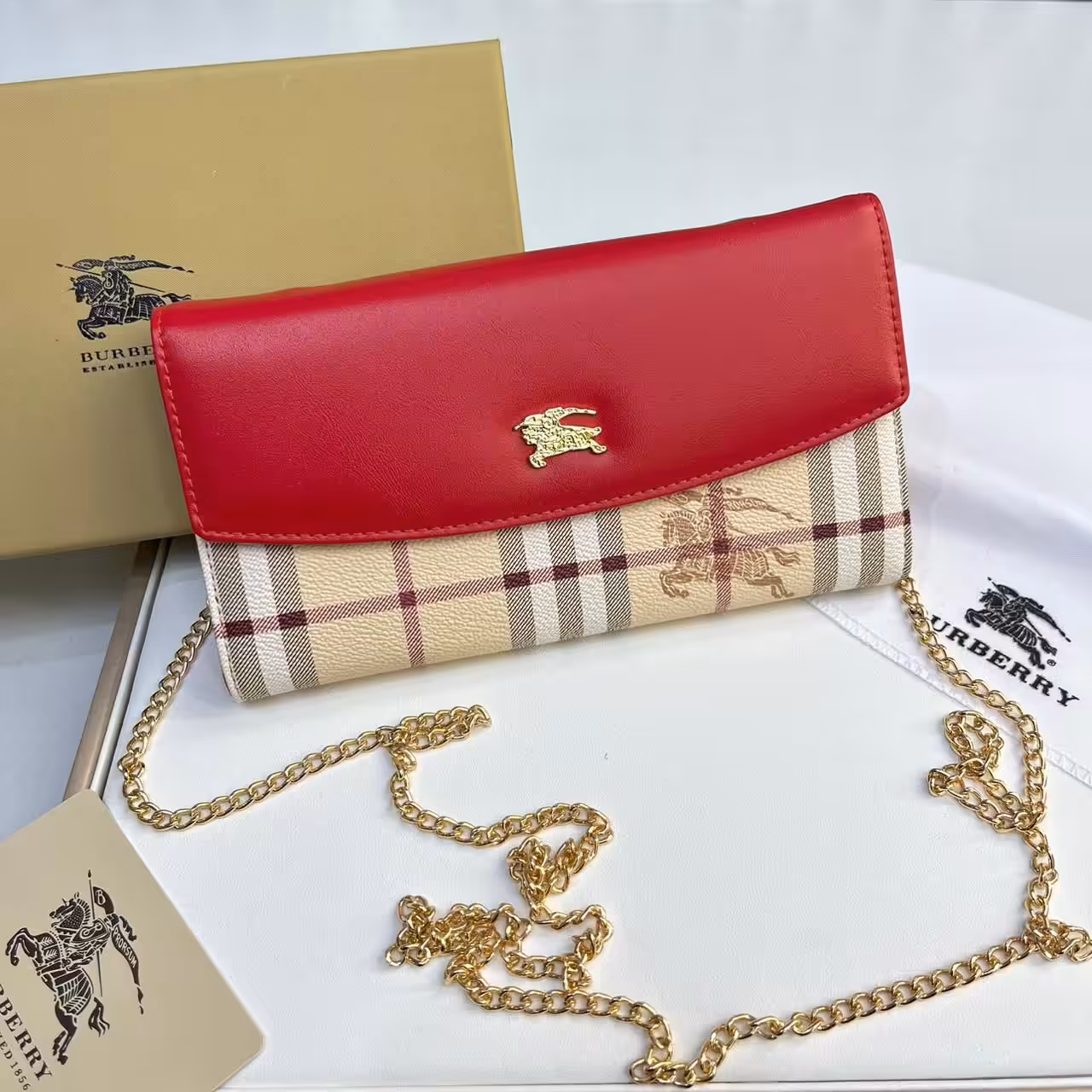 Burberry Loxely Red Color Crossbody Sling Bag (With Box)