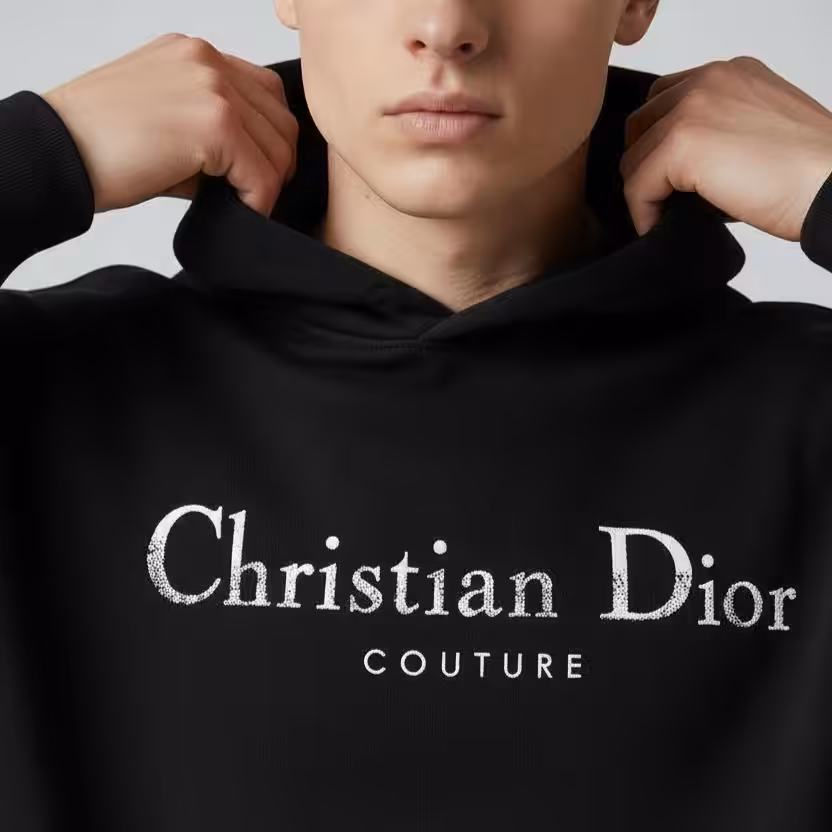 Christian Dior Couture Black Full Sleeve Men’s Hoodie