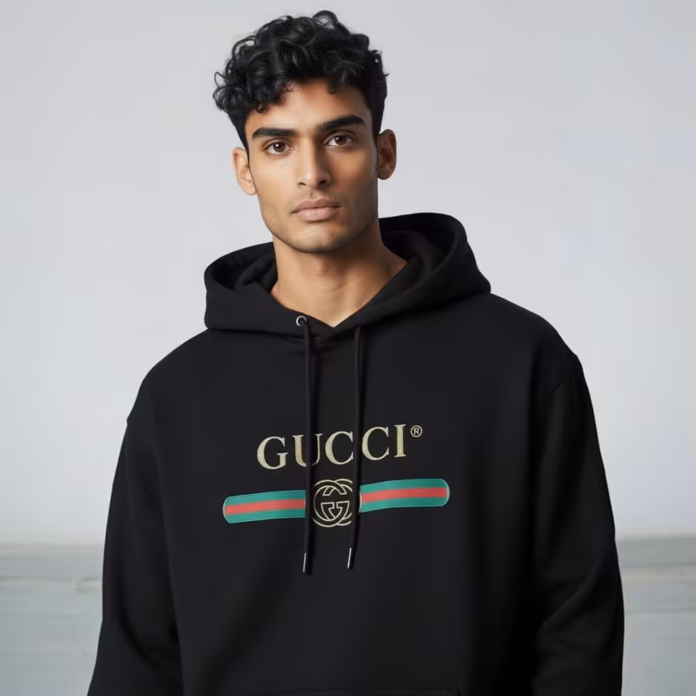 Gucci Wolf GG Black Full Sleeve Men’s Hoodie
