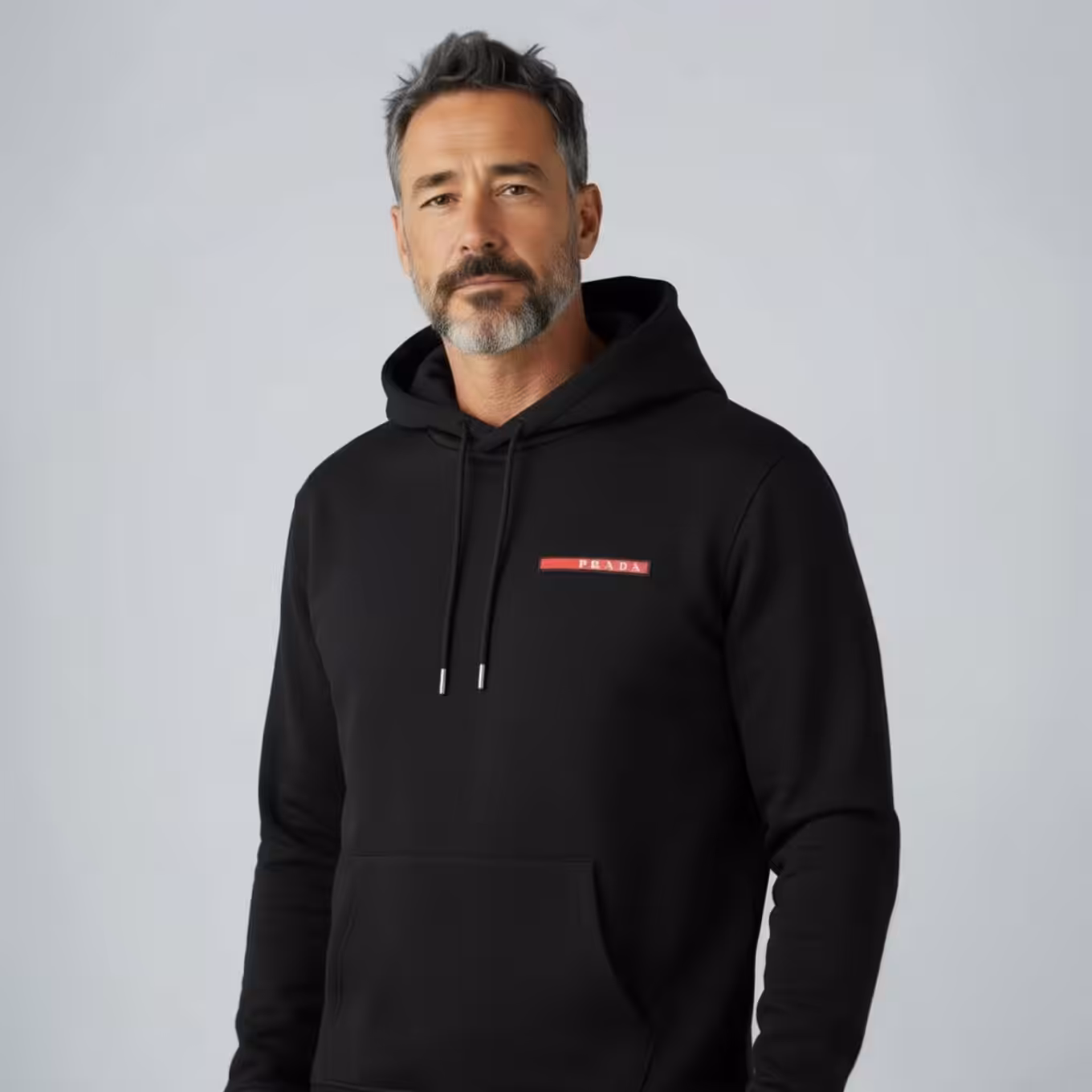 Prada Linea Rossa Black Full Sleeve Men’s Hoodie