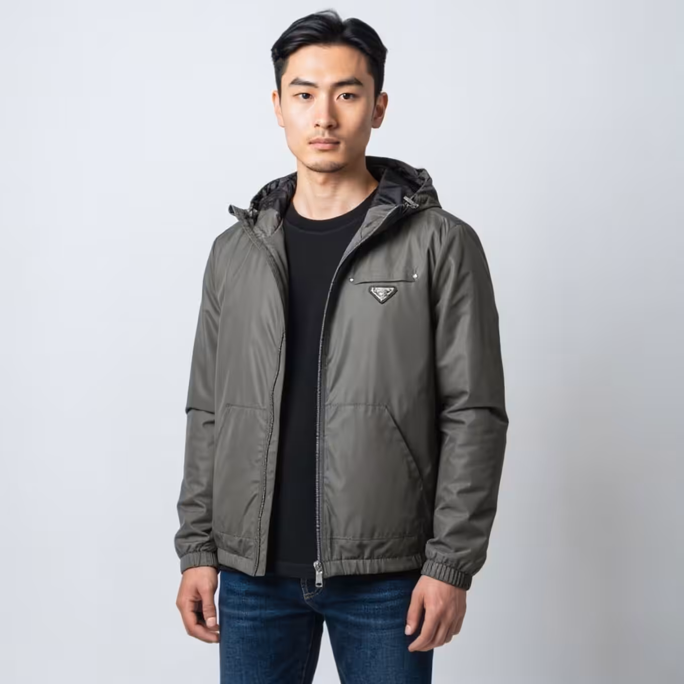Prada Green Hooded Wind Cheater Jacket