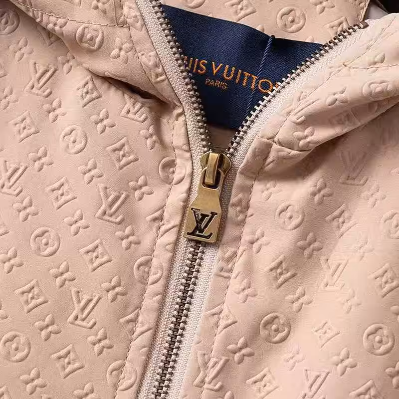 Louis Vuitton Embossed Khaki Wind Cheater Jacket