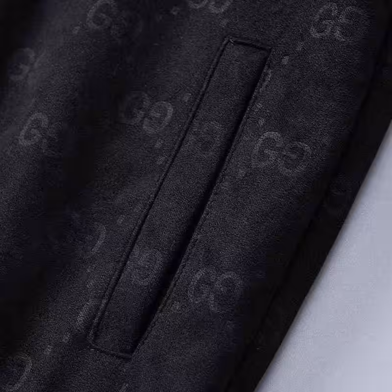 Gucci GG Embossed Black Wind Cheater Jacket