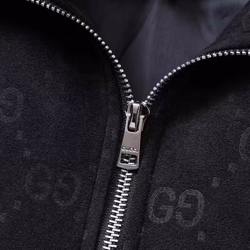 Gucci GG Embossed Black Wind Cheater Jacket
