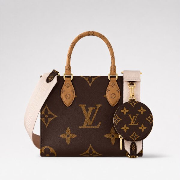 Louis Vuitton On The Go PM Coffee Tote Bag (With Double Box Packaging)