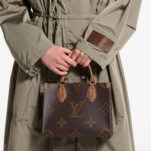 Louis Vuitton On The Go PM Coffee Tote Bag (With Double Box Packaging)