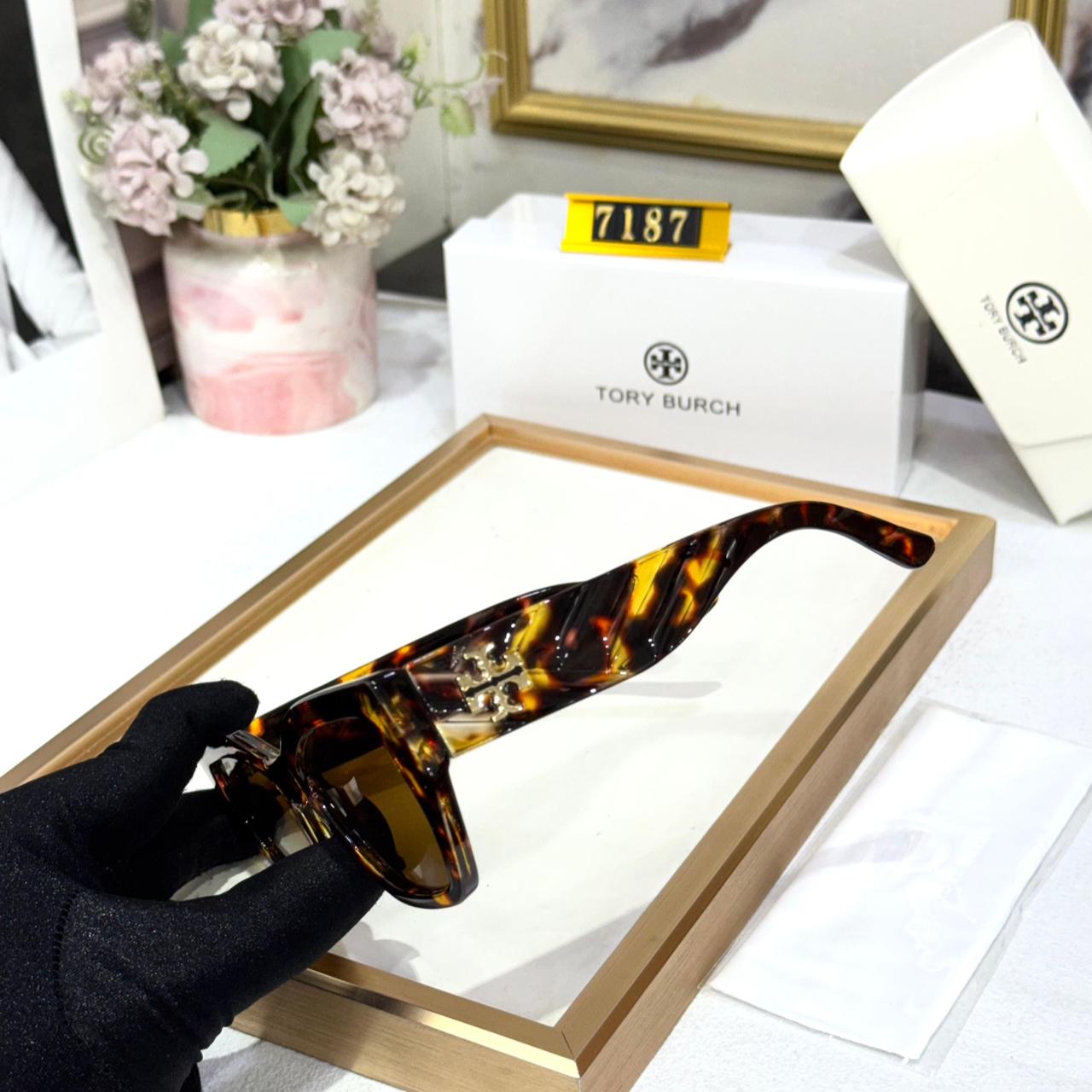 Tory Burch Tortoiseshell Square Women Sunglasses