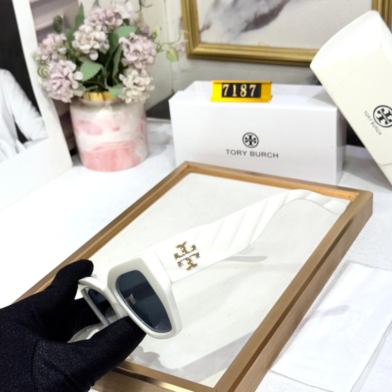 Tory Burch Tortoiseshell Square White Women Sunglasses