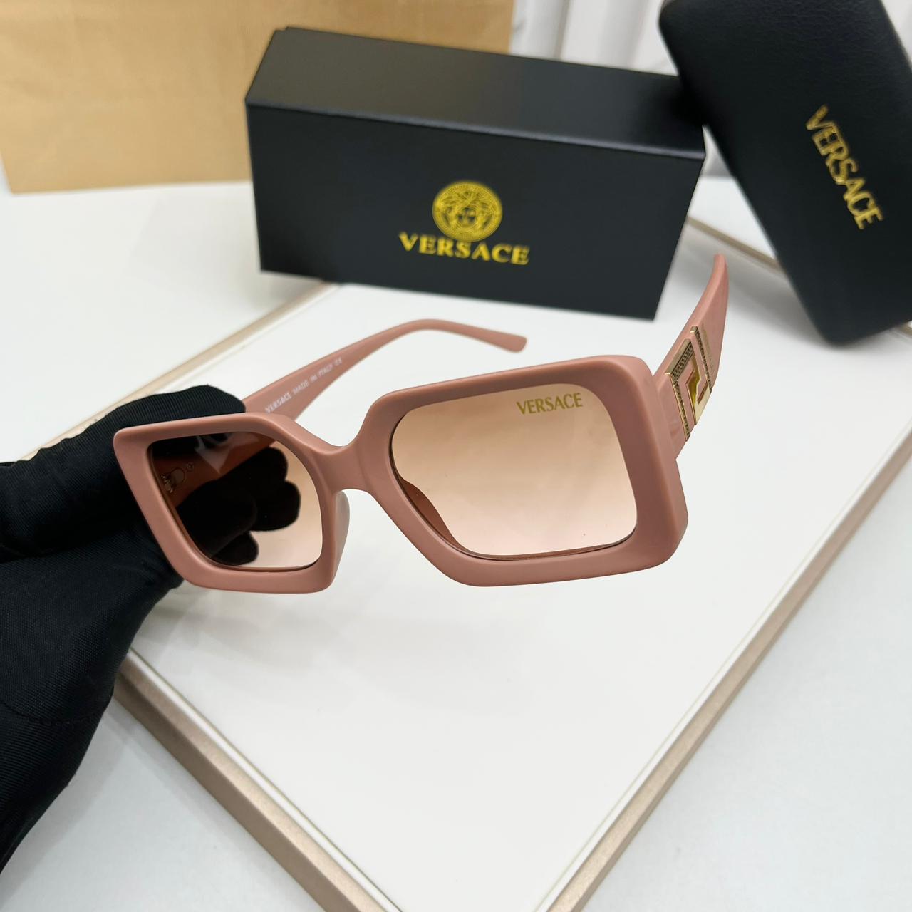 Versace Pink Square Sunglasses for Women