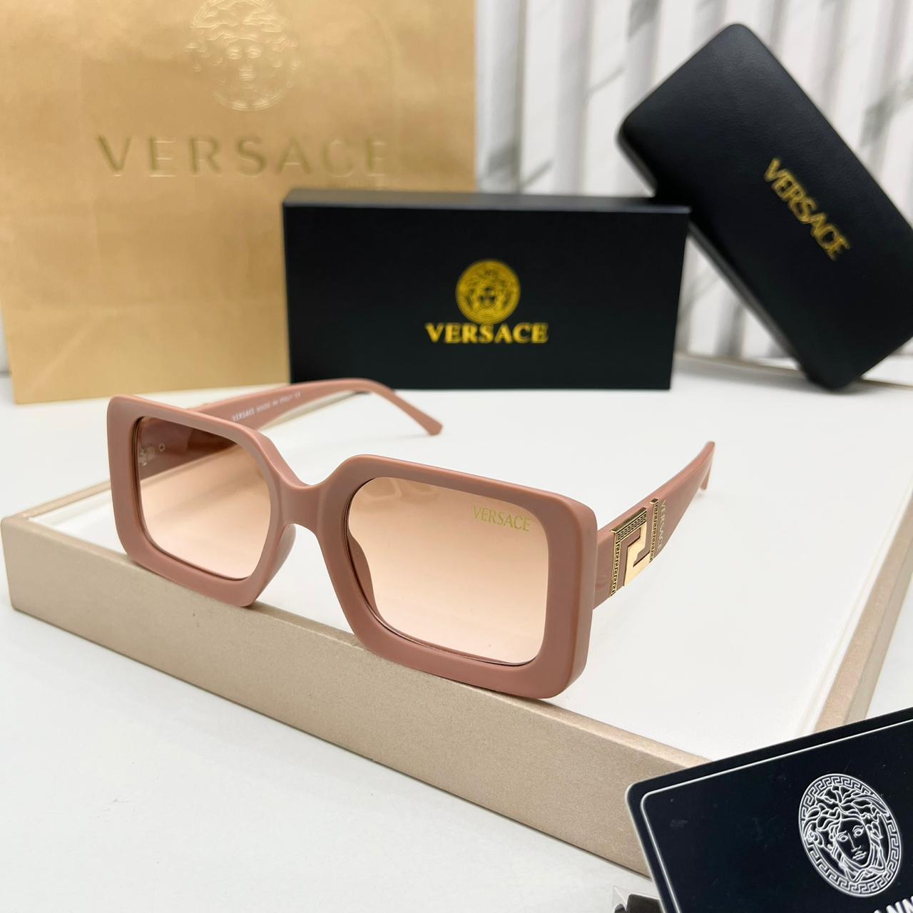 Versace Pink Square Sunglasses for Women