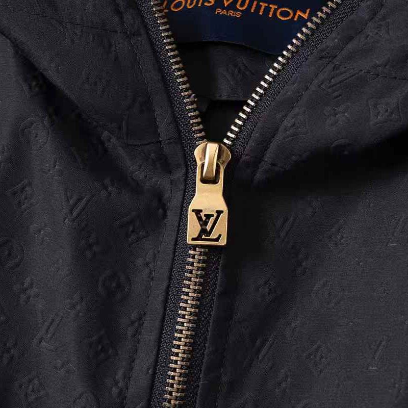 Louis Vuitton Embossed Black Wind Cheater Jacket