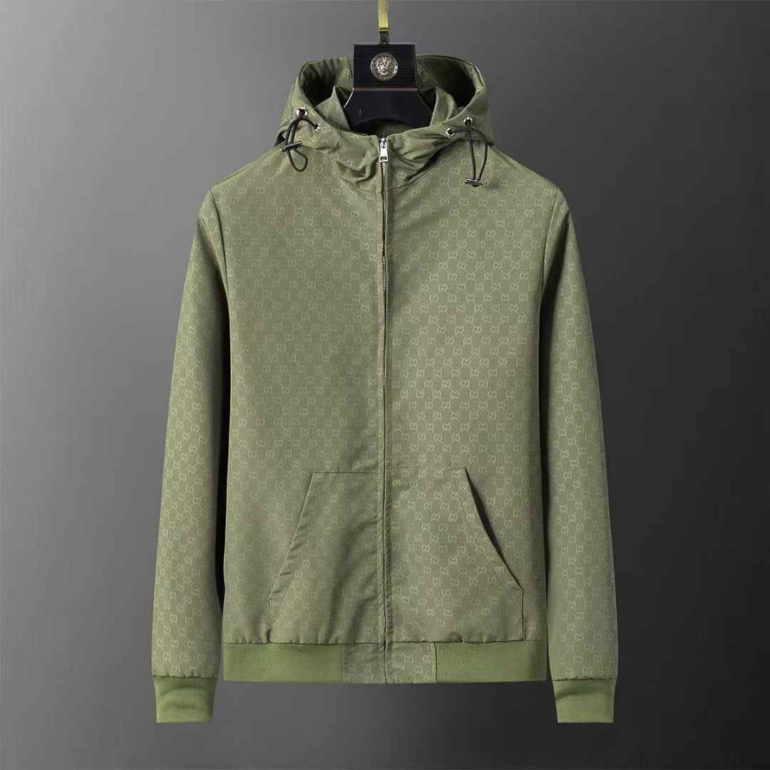 Gucci Green Embossed Wind Cheater Jacket