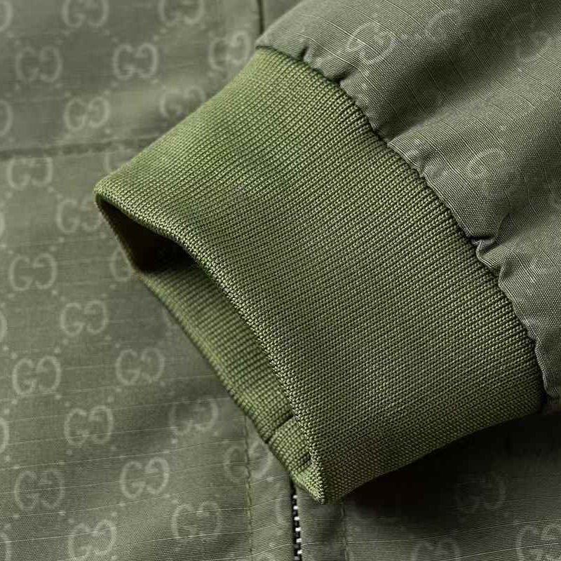 Gucci Green Embossed Wind Cheater Jacket