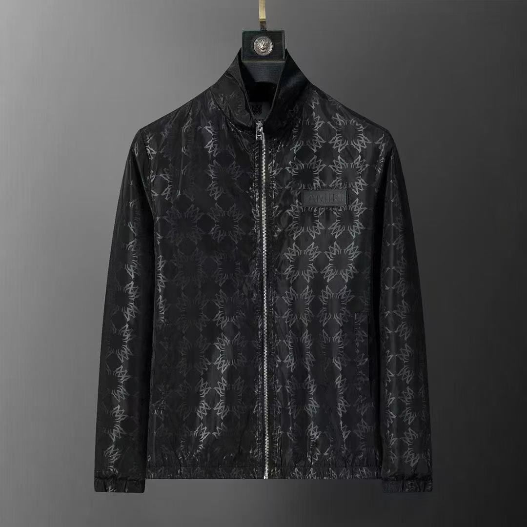 Amiri Monogram Black Wind Cheater Jacket